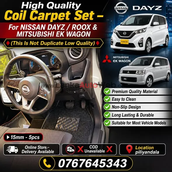 Mitsubishi EK Wagon (New) Quality seat covers & coil carpet set photo 2 in Kesbewa, Colombo